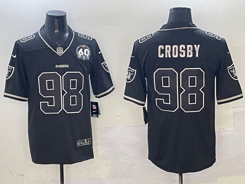 Men Oakland Raiders #98 Crosby Black Second generation 2025 Nike Limited NFL Jersey style 324